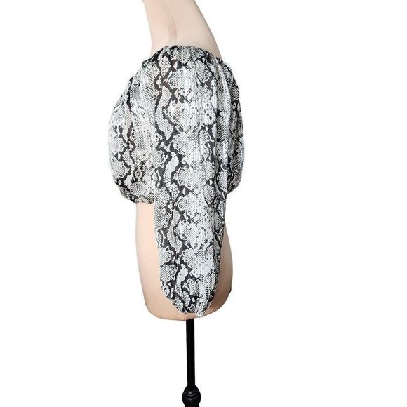 Windsor Snake Print Balloon Sleeve Blouse - Size Small - Picture 2 of 8